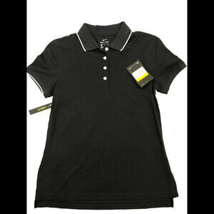 Nike Golf Women Dri-FIT Polo Shirt BLACK Size (SMALL)  BV0182 010